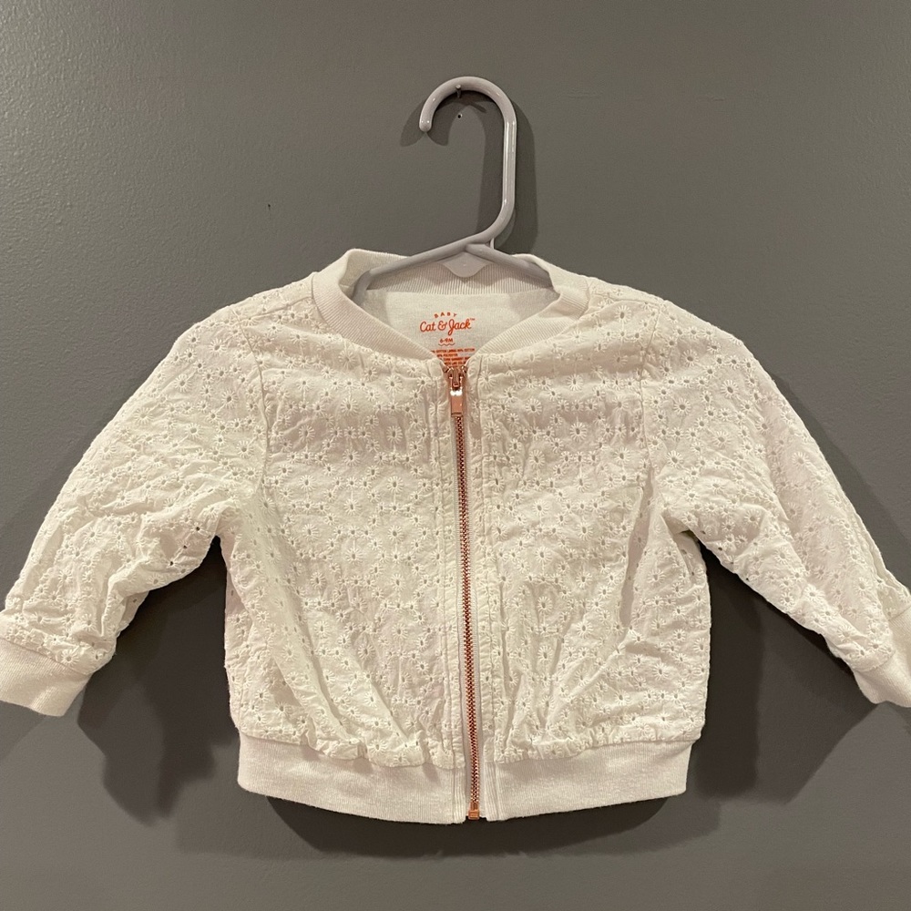 6-9 months gently worn lace pattern jacket